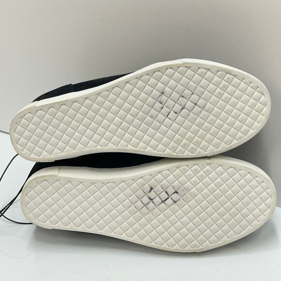 Steve Madden Flavy Wedge Heel Sneaker Shoes Suede Side Zipper Black Women Size 6 - Picture 8 of 12